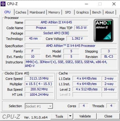 cpuz screenshot