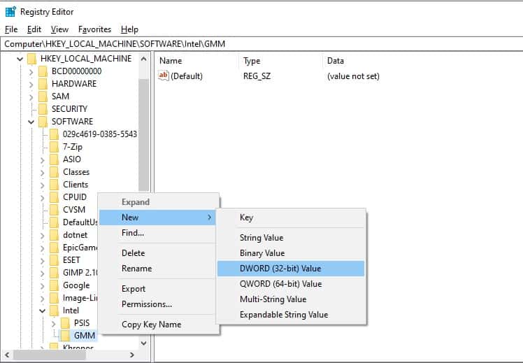 vram regedit