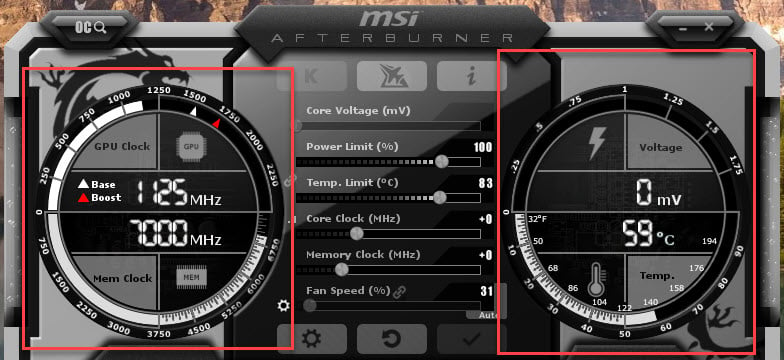 MSI Afterburner Screenshot Monitoring Tools