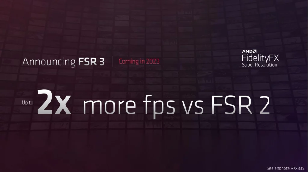 FSR 3 announcement slide